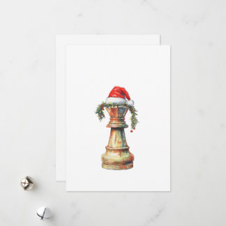 Cartes Pour Fêtes Annuelles Elegant Christmas Chess Card – Watercolor King