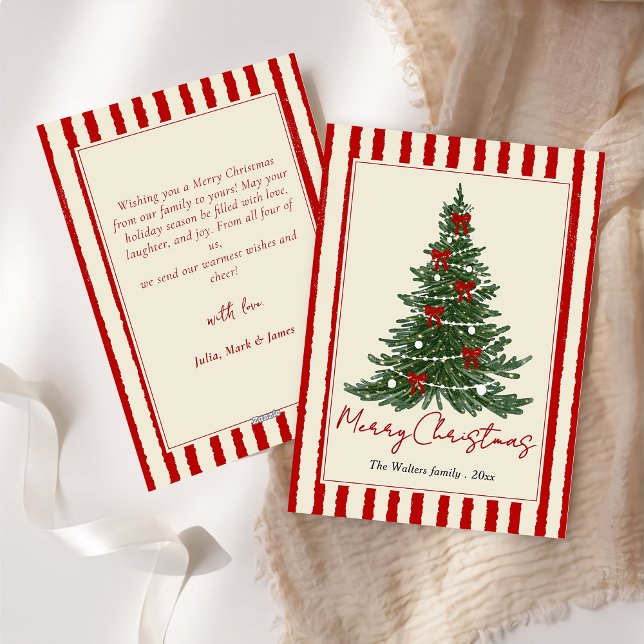 Cartes Pour Fêtes Annuelles Elegant Christmas Tree Party Holiday Card (Créateur téléchargé)