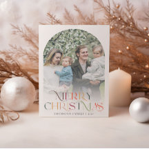 Élégant classique Joyeux Noël Deux photos