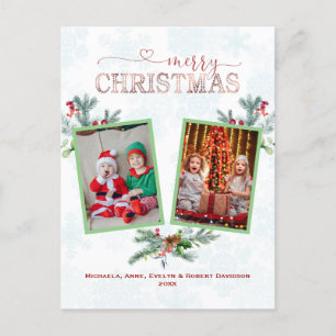 Cartes Pour Fêtes Annuelles Elégant Collage Photo Joyeux Noël Typographie