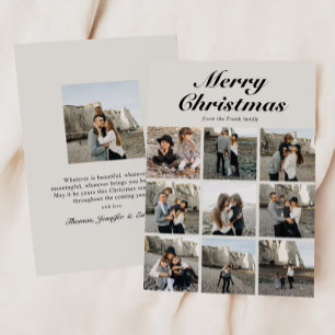 Cartes Pour Fêtes Annuelles Élégant collage photo Typographie de script