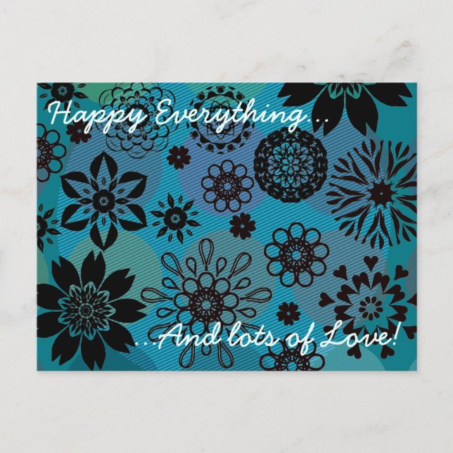 Cartes Pour Fêtes Annuelles Elégant Cute Boho Floral Mandala Motif Pretty (Devant)