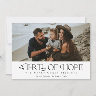 Cartes Pour Fêtes Annuelles Elégant élan d'espoir   Black Photo Christmas
