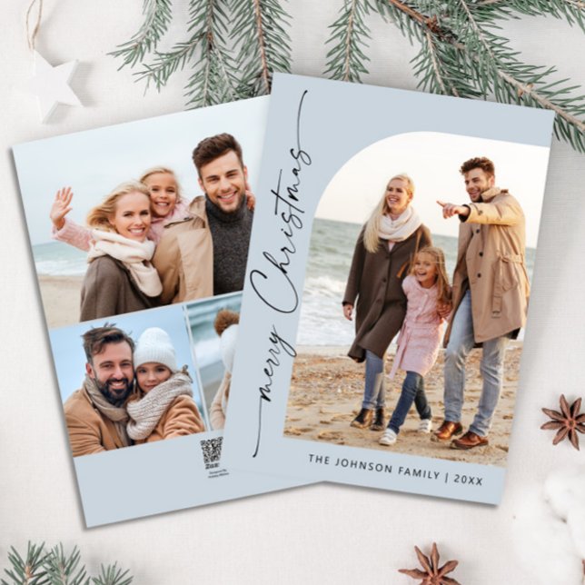 Cartes Pour Fêtes Annuelles Élégant élégant 4 PHOTO Noël Salutation (Créateur téléchargé)