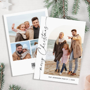 Cartes Pour Fêtes Annuelles Élégant élégant 4 PHOTO Noël Salutation