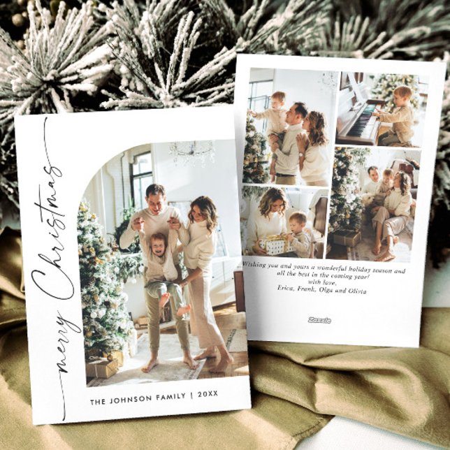 Cartes Pour Fêtes Annuelles Élégant élégant 5 PHOTO Noël Salutation (Créateur téléchargé)