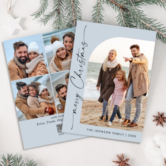 Cartes Pour Fêtes Annuelles Élégant élégant 5 PHOTO Noël Salutation (Créateur téléchargé)