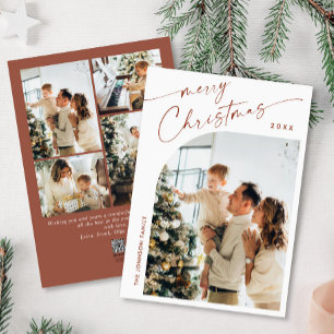 Cartes Pour Fêtes Annuelles Élégant élégant 5 PHOTO Noël Salutation