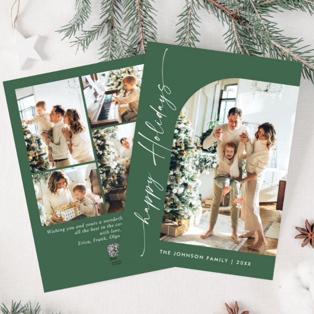 Cartes Pour Fêtes Annuelles Élégant élégant 5 PHOTO Noël Salutation (Créateur téléchargé)