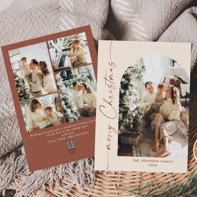 Cartes Pour Fêtes Annuelles Élégant élégant 5 PHOTO Noël Salutation (Créateur téléchargé)