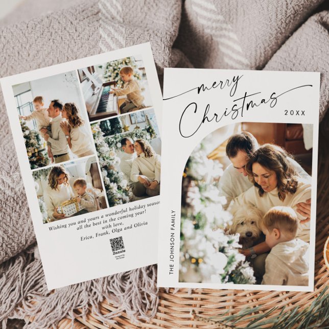 Cartes Pour Fêtes Annuelles Élégant élégant 5 PHOTO Noël Salutation (Créateur téléchargé)