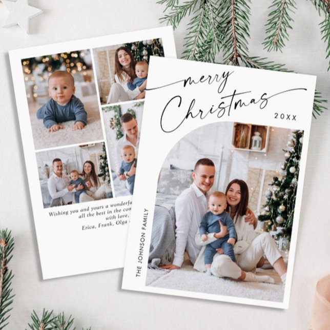 Cartes Pour Fêtes Annuelles Élégant élégant 5 PHOTO Noël Salutation (Créateur téléchargé)