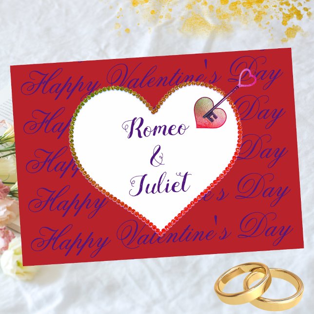 Cartes Pour Fêtes Annuelles Élégant élégant moderne Red Heart Valentines Day (Créateur téléchargé)