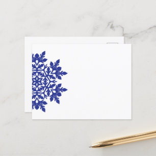 Cartes Pour Fêtes Annuelles Élégant flocon de neige (minuit)