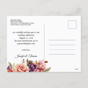 Cartes Pour Fêtes Annuelles Élégant Floral Renaissance Enregistrer La Date Car