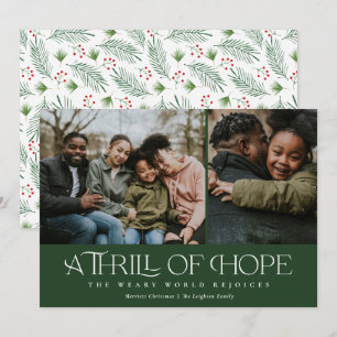 Cartes Pour Fêtes Annuelles Elégant Frissement de l'espoir Deux photos Noël