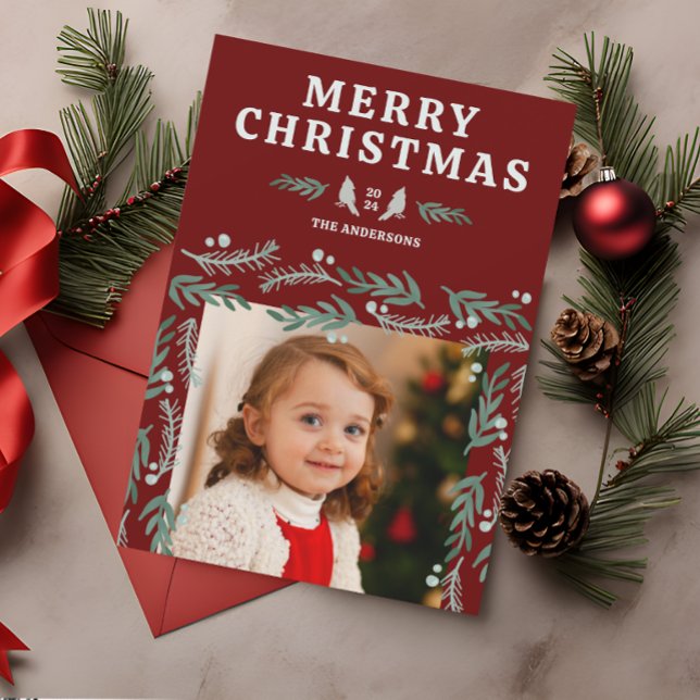 Cartes Pour Fêtes Annuelles Élégant Garland Frontière Cardinal Noël (Créateur téléchargé)