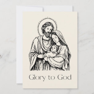 Cartes Pour Fêtes Annuelles Élégant Gloire Religieuse À Dieu Noël chrétien