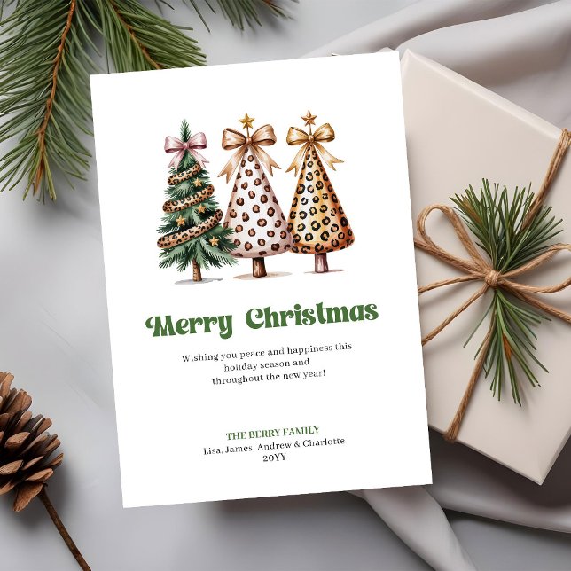 Cartes Pour Fêtes Annuelles Elegant gold green Christmas tree greeting card (Elegant gold green Christmas tree greeting card

)