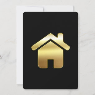 Cartes Pour Fêtes Annuelles Elegant Gold House Symbole Real Estate Design
