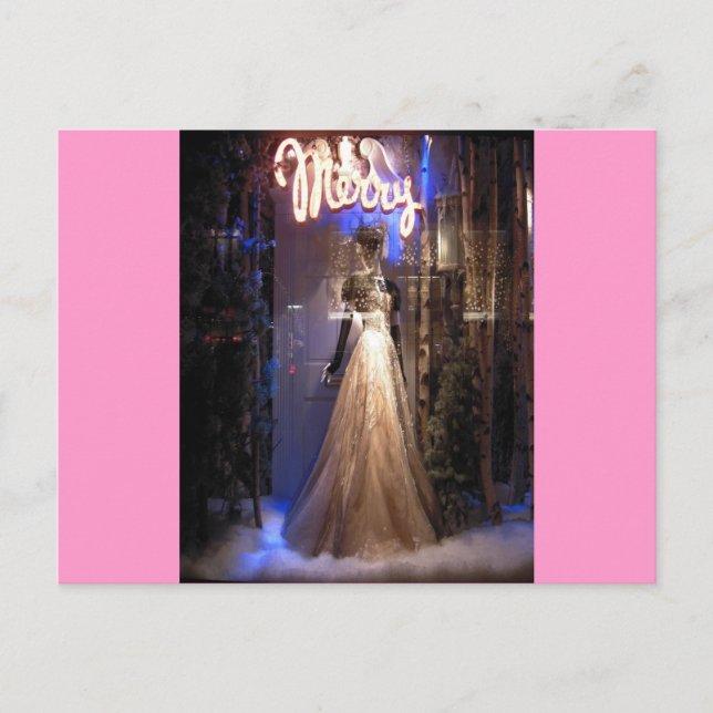 Cartes Pour Fêtes Annuelles Élégant Gown NYC Holiday Fenêtre Affichage (Devant)