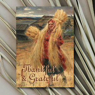 Cartes Pour Fêtes Annuelles Élégant Grateful et de grâce après Hay Harves