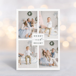 Cartes Pour Fêtes Annuelles Elégant Green Merry & Bright 4 Photo