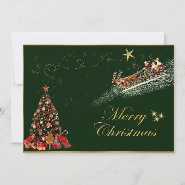 Cartes Pour Fêtes Annuelles Élégant Joyeux Noël (Devant)