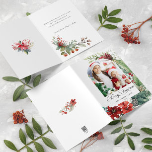 Cartes Pour Fêtes Annuelles Elégant Joyeux Noël Botanique Arc Photo
