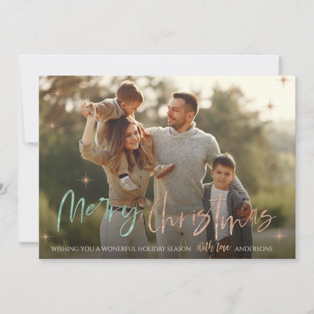 Cartes Pour Fêtes Annuelles Élégant Joyeux Noël mignon Parties scintillant Scr (Devant)