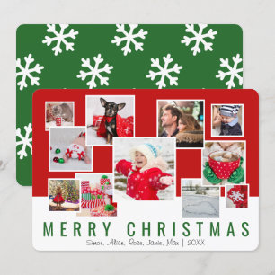 Cartes Pour Fêtes Annuelles Élégant Joyeux Noël personnalisé Collage photo