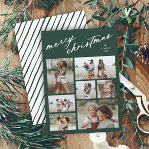 Cartes Pour Fêtes Annuelles Élégant Joyeux Noël Script Typographie 7 Photo