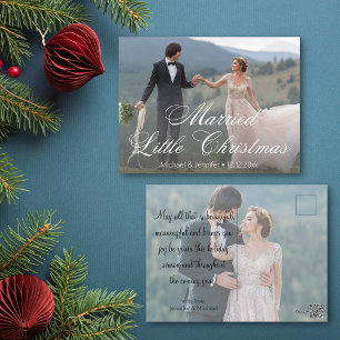 Cartes Pour Fêtes Annuelles élégant marié petit Noël mariage 2 photos