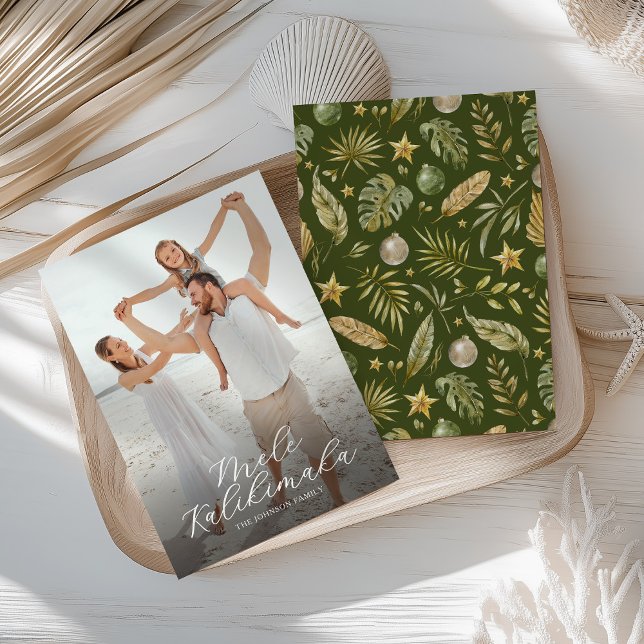 Cartes Pour Fêtes Annuelles Élégant Mele Kalikimaka Photo Noël (Créateur téléchargé)