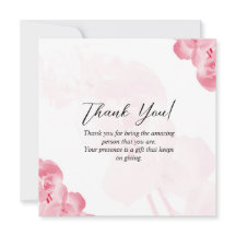 Élégant Merci floral rouge