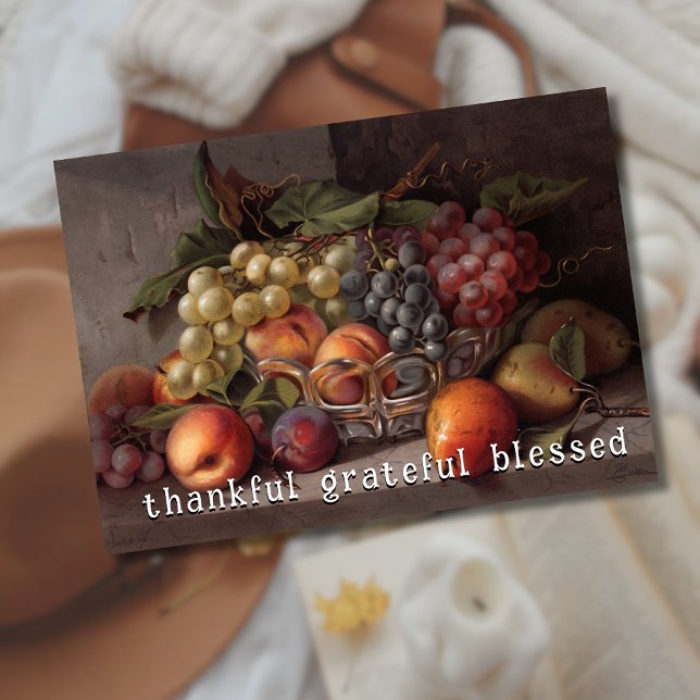 Cartes Pour Fêtes Annuelles Elégant Merci Gratuit Bienheureux Fruit D'Automne (Créateur téléchargé)