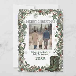 Cartes Pour Fêtes Annuelles Elegant Merry Christmass Holiday Photo Card