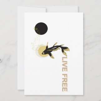 Cartes Pour Fêtes Annuelles "Elegant minimal Art Greeting Card : Noir et Or