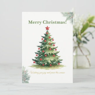Cartes Pour Fêtes Annuelles Elegant Minimal Christmas Tree Card