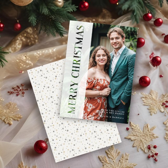 Cartes Pour Fêtes Annuelles Elegant Minimal Vellum & Paper Cut Christmas (Elegant Minimal Vellum & Paper Cut Effect Christmas Photo Holidays Cards.)