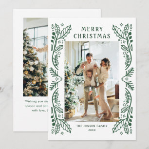 Cartes Pour Fêtes Annuelles Elégant minimaliste main tiré Noël 2 photo