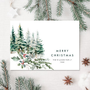 Cartes Pour Fêtes Annuelles Élégant minimaliste Pine de Noël Salutation