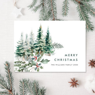 Cartes Pour Fêtes Annuelles Élégant minimaliste Pine de Noël Salutation