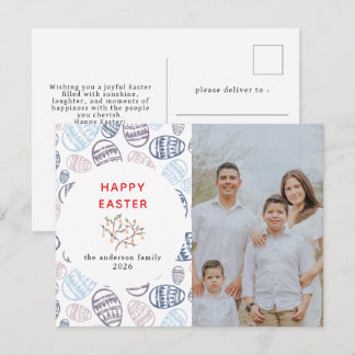 Cartes Pour Fêtes Annuelles Elegant Modern Watercolor Eggs Happy Easter Photo