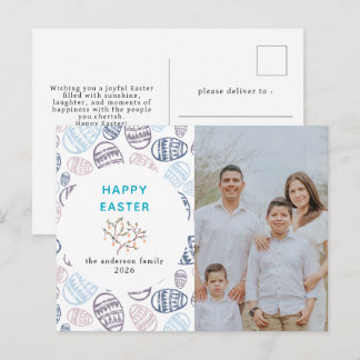 Cartes Pour Fêtes Annuelles Elegant Modern Watercolor Eggs Happy Easter Photo
