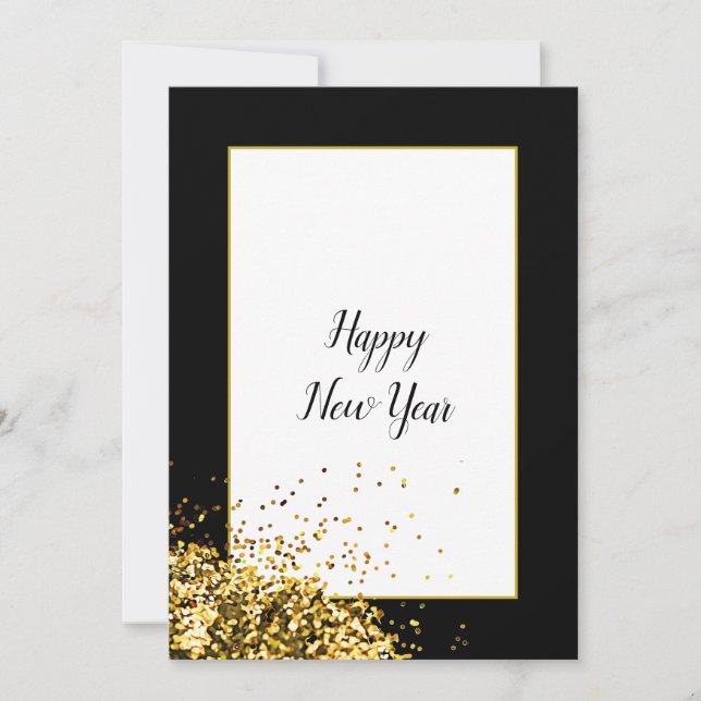Cartes Pour Fêtes Annuelles Elégant Moderne Bonne Année (Devant)