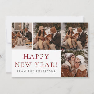 Cartes Pour Fêtes Annuelles Élégant moderne Joyeux Nouvel An Famille 4 Photo V