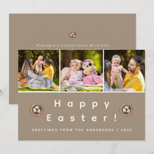 Cartes Pour Fêtes Annuelles Elegant Moderne Minimaliste Joyeuses Pâques 3 Phot