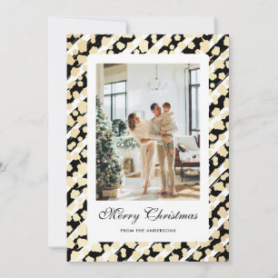Cartes Pour Fêtes Annuelles Elégant moderne noir blanc photo Joyeux Noël