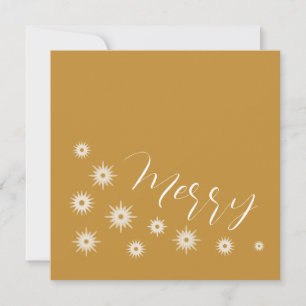 Cartes Pour Fêtes Annuelles Élégant moderne Ochre Gold Star Joyeux Noël